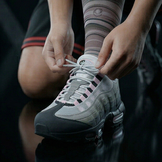 Air Max 95 OG Pink Foam Matching Crew Socks | Pink Foam Streetwear Wave Socks