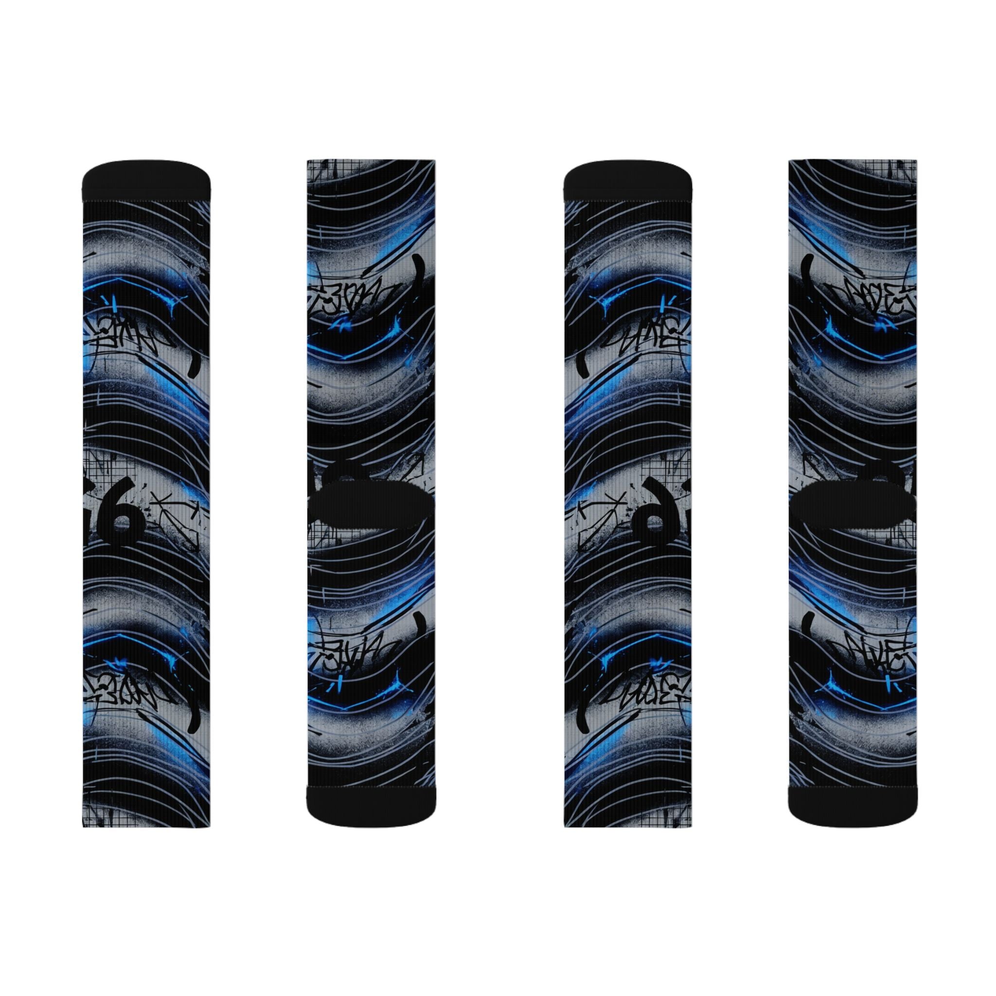 Air Max 95 Blue Spark matching Crew Socks | 95 Inspired Electric Blue Technical Streetwear