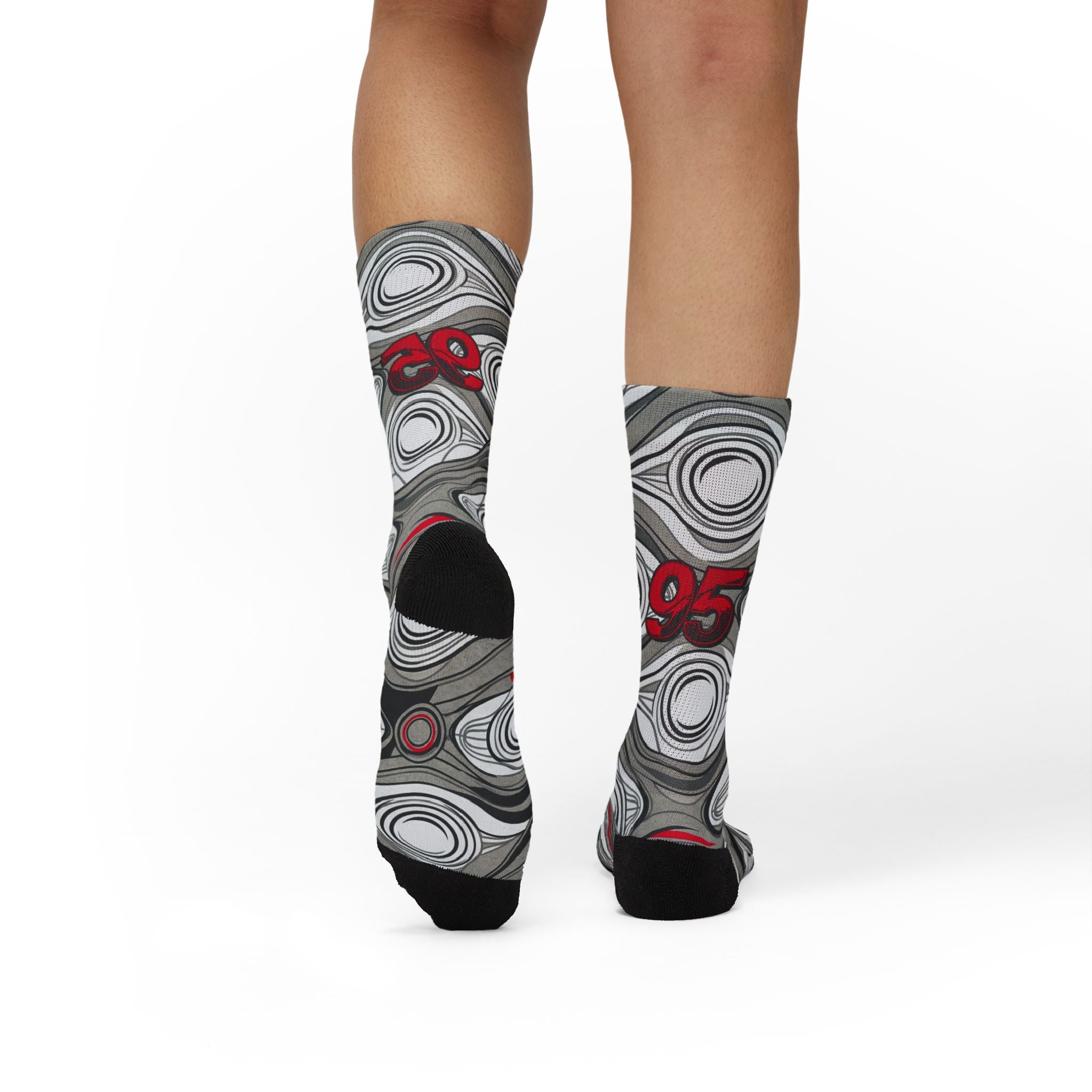Air Max 95 Big Bubble Solar Red Matching Crew Socks | Explosive Streetwear