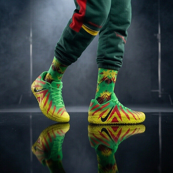 Jurassic Park x Ja 3 Explorer Matching Crew Socks | Prehistoric Basketball Streetwear
