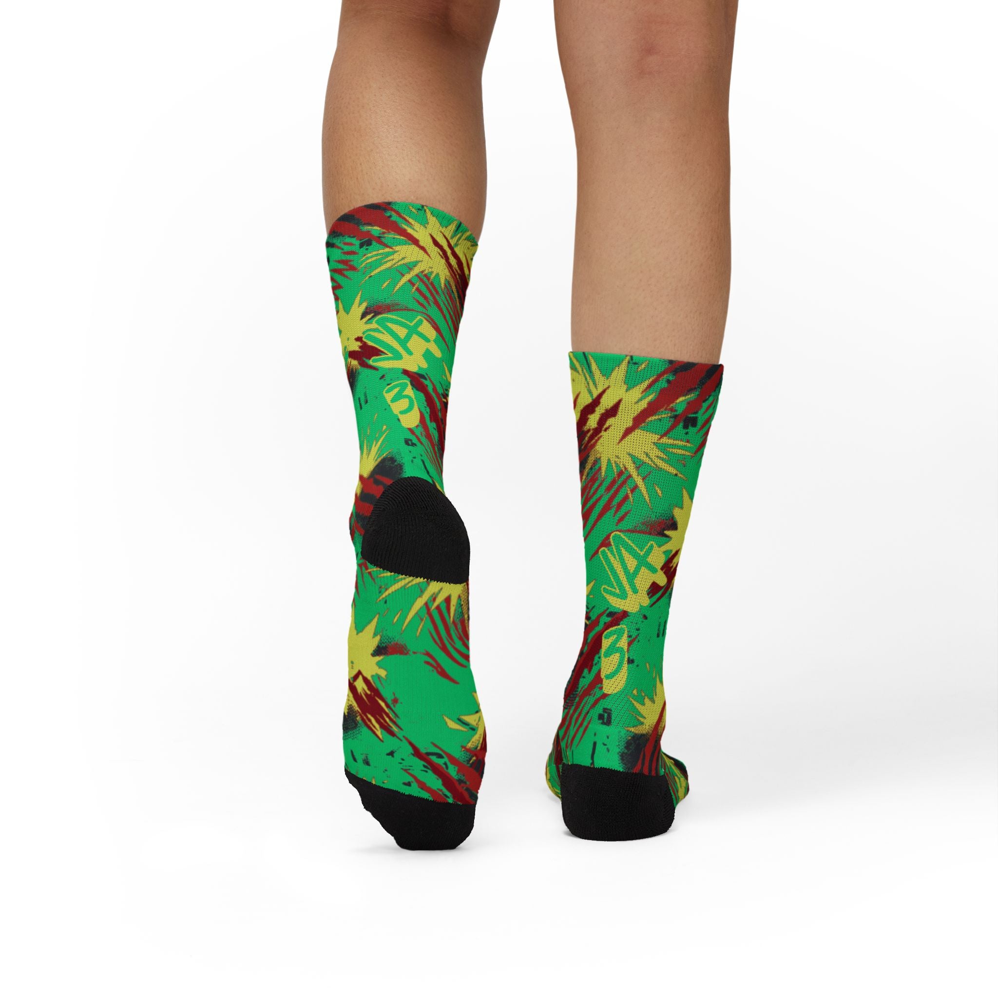 Jurassic Park x Ja 3 Explorer Matching Crew Socks | Prehistoric Basketball Streetwear