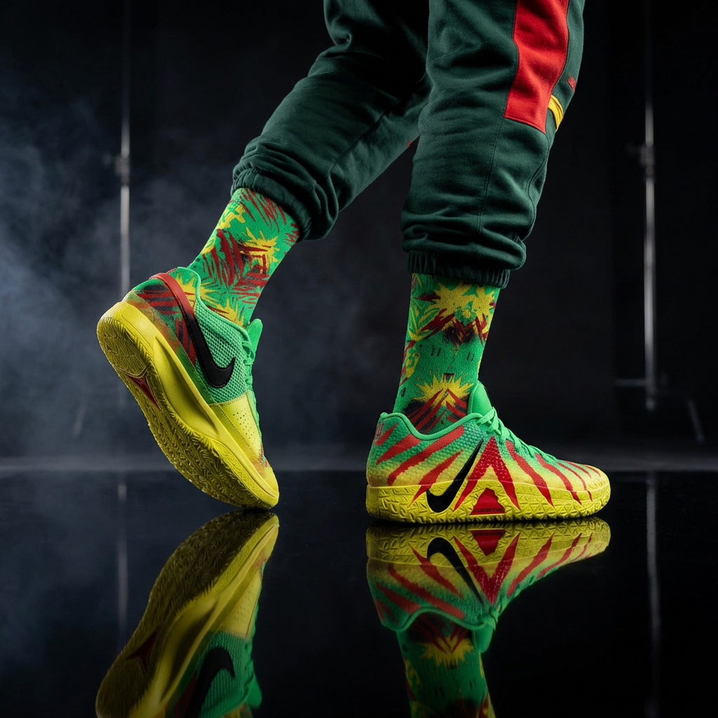 Jurassic Park x Ja 3 Explorer Matching Crew Socks | Prehistoric Basketball Streetwear