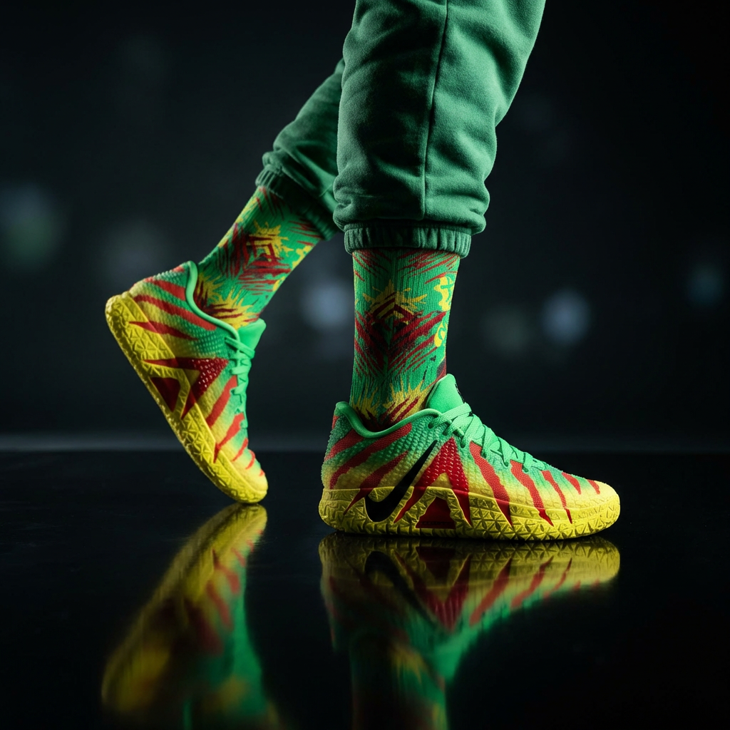 Jurassic Park x Ja 3 Explorer Matching Crew Socks | Prehistoric Basketball Streetwear