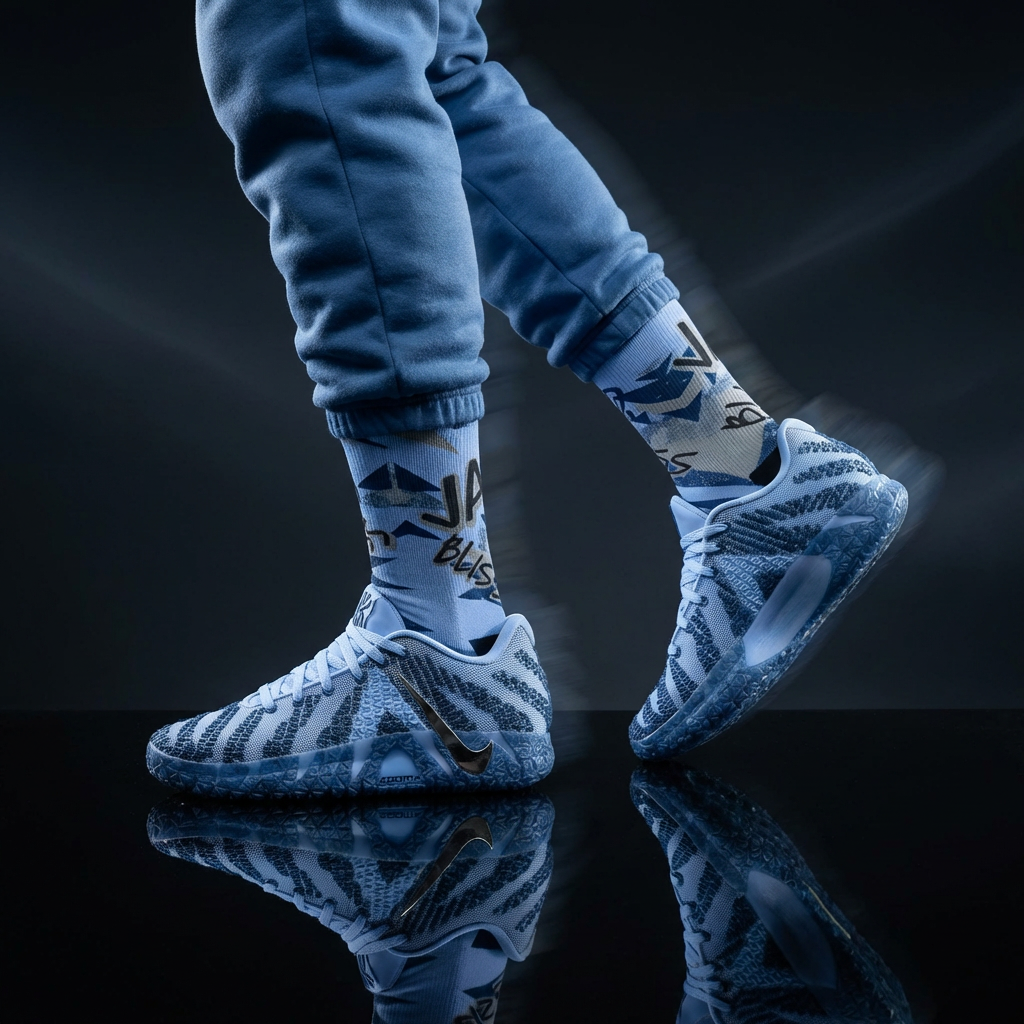 Nike Ja 3 Cobalt Bliss Matching Crew Socks | Morant Memphis Grizzlies Streetwear Basketball