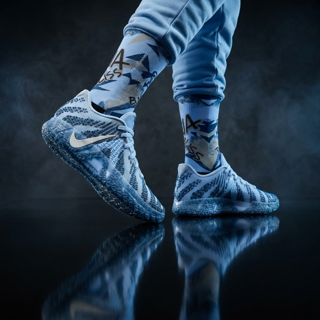 Nike Ja 3 Cobalt Bliss Matching Crew Socks | Morant Memphis Grizzlies Streetwear Basketball