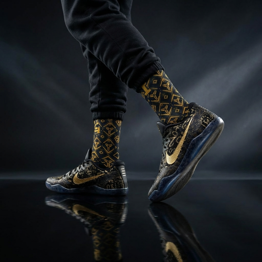 Nike Kobe 11 Protro Low Mamba Day Matching Crew Socks | Flyknit Inspired Basketball Streetwear