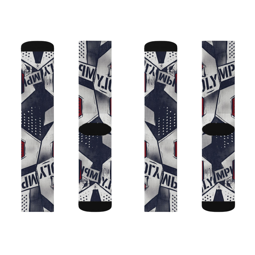 Jordan 6 Retro Olympic 2024 Matching Crew Socks | Dream Team Inspired Streetwear