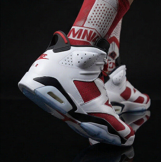 Jordan 6 Retro OG Carmine 2021 Matching Crew Socks | Championship Bulls Dynasty Streetwear