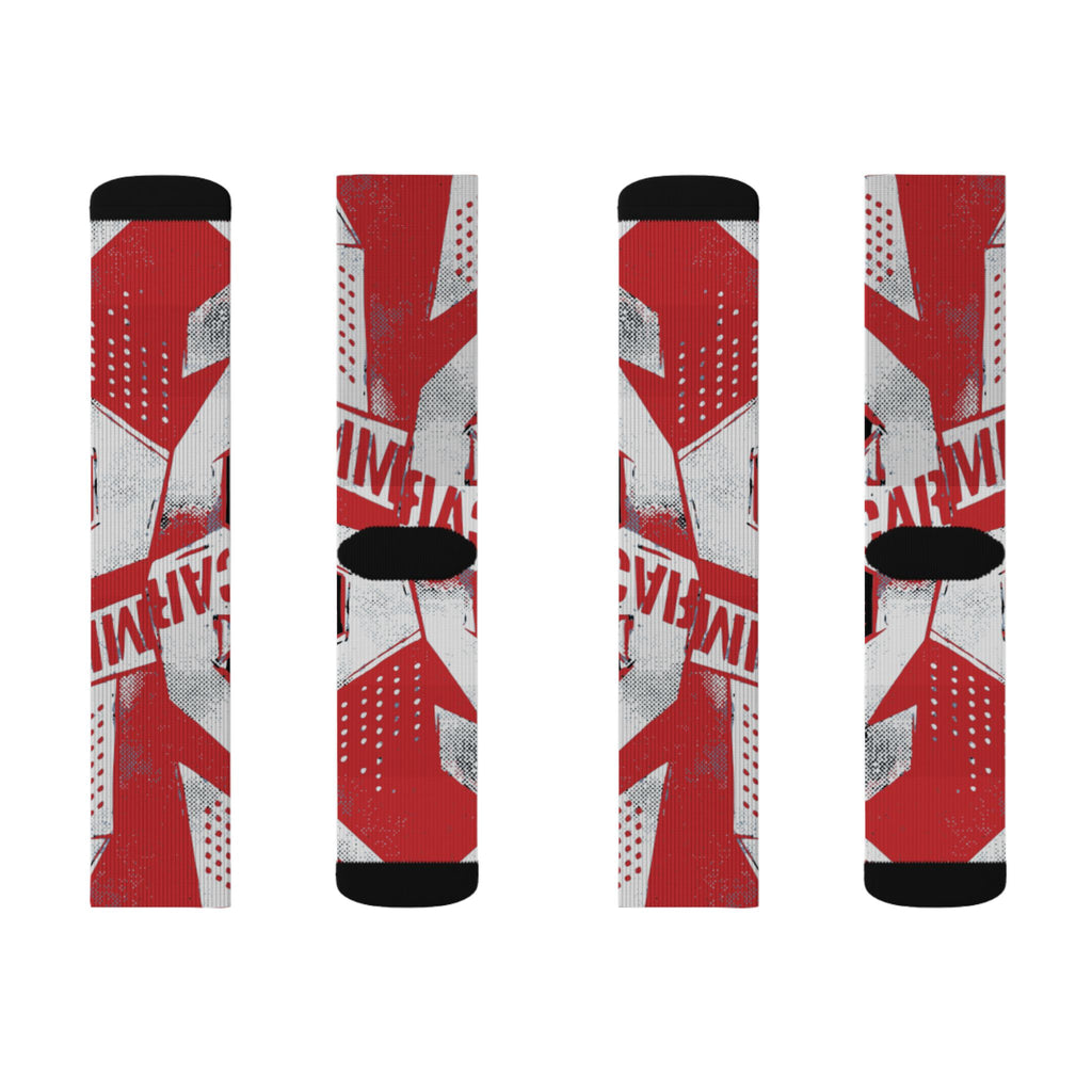 Jordan 6 Retro OG Carmine 2021 Matching Crew Socks | Championship Bulls Dynasty Streetwear