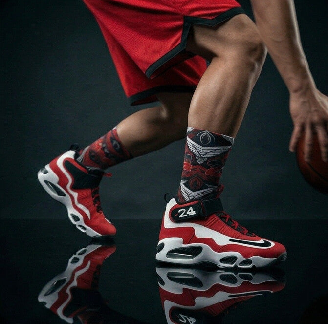 Nike Air Griffey Max 1 Cincinnati Reds matching Crew Socks | Baseball Heritage Streetwear