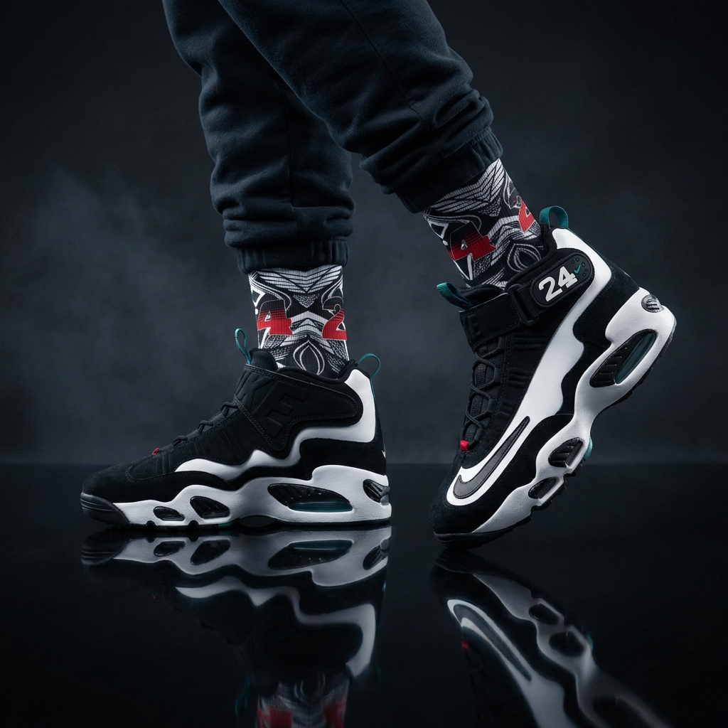 Air Griffey Max Freshwater 2026 matching Crew Socks | Seattle Baseball Legend Swing Energy Streetwear