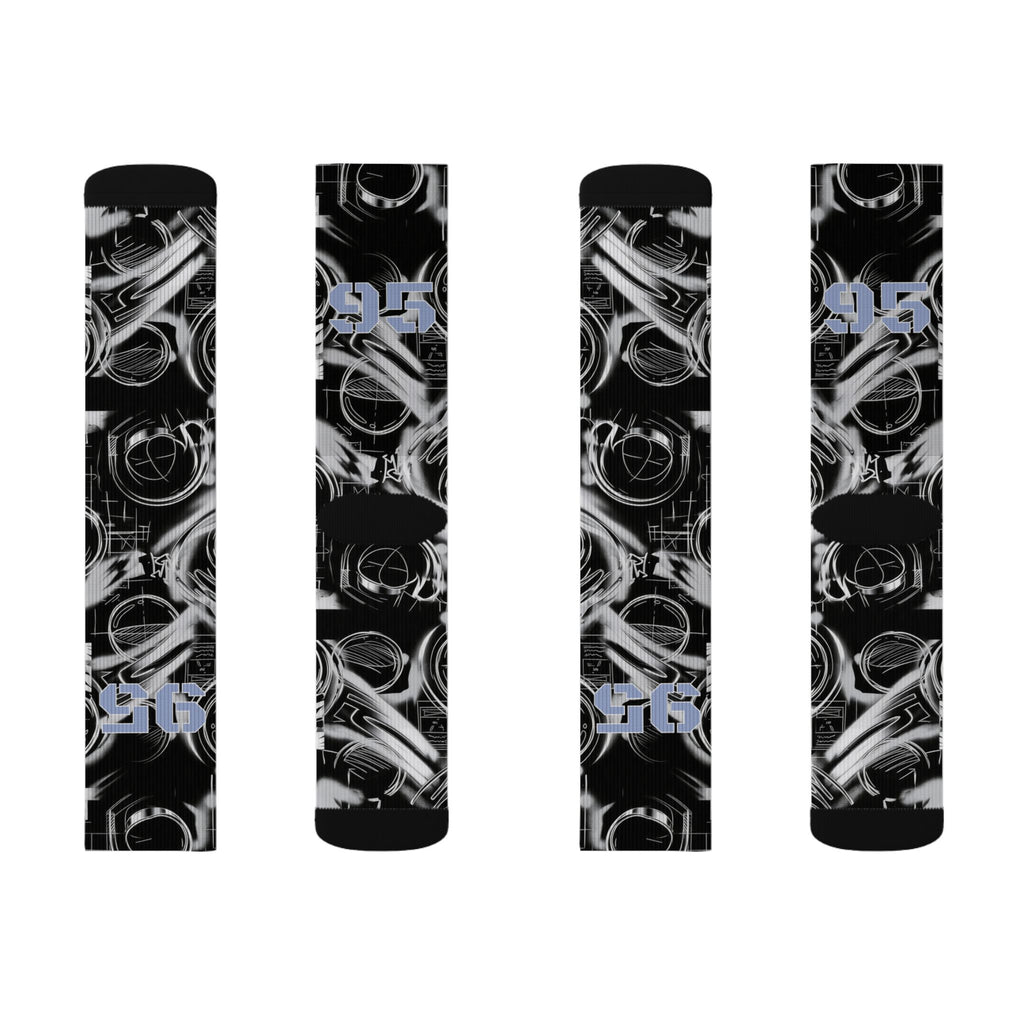 Palace Nike Air Max 95 Big Bubble Metallic Silver matching Crew Socks | London Skate Streetwear
