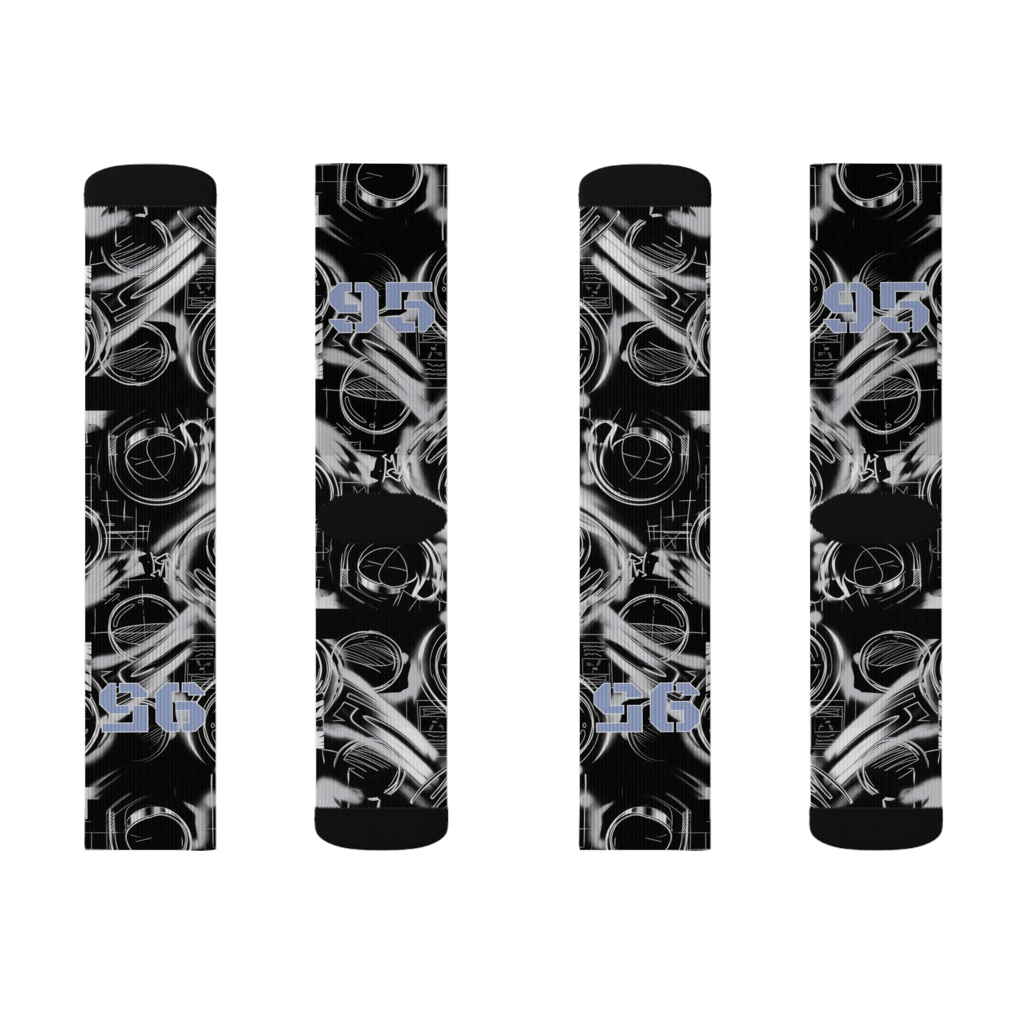 Palace Nike Air Max 95 Big Bubble Metallic Silver matching Crew Socks | London Skate Streetwear