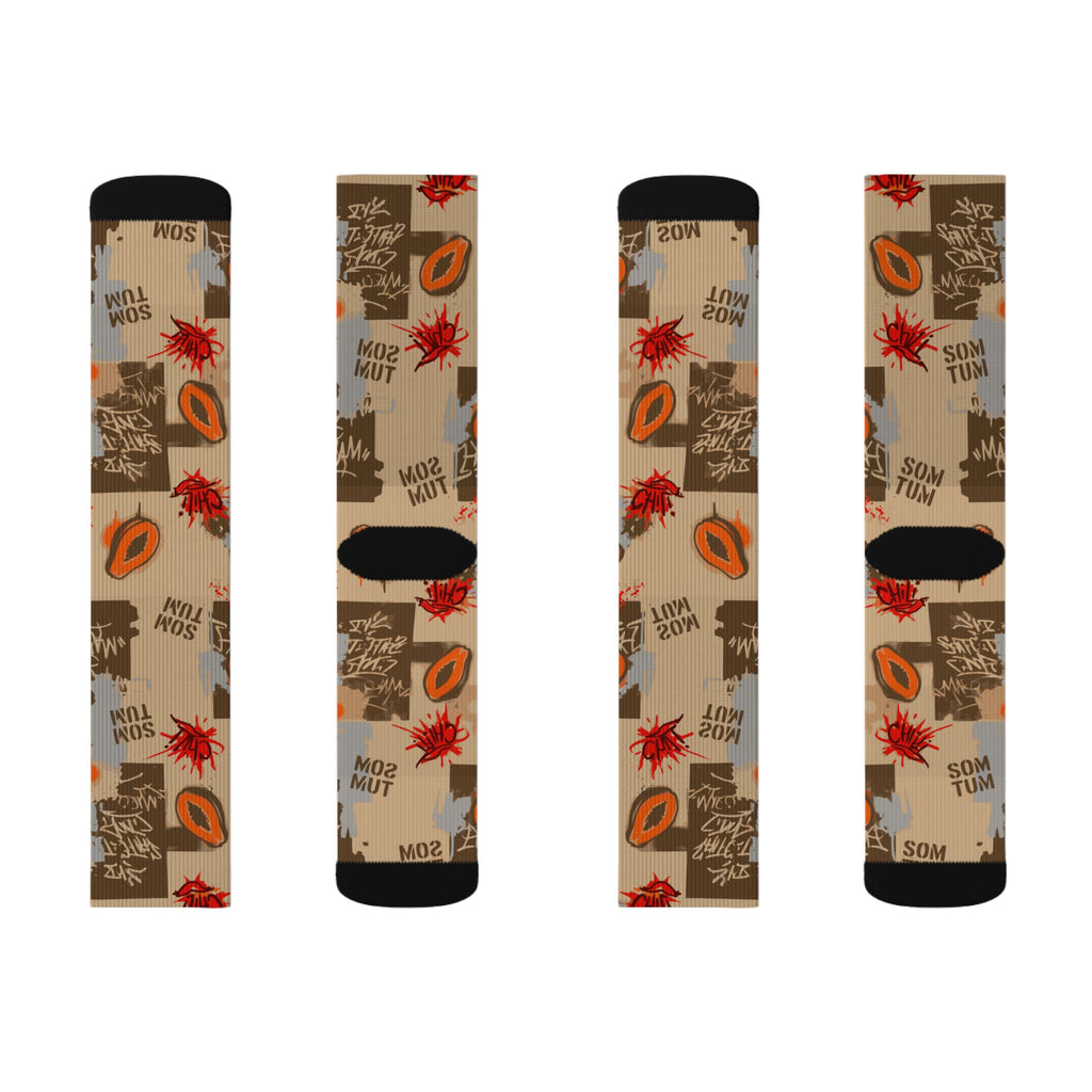 Nike SB Dunk Low Som Tum Canvas and Parachute Beige matching Crew Socks | Thai