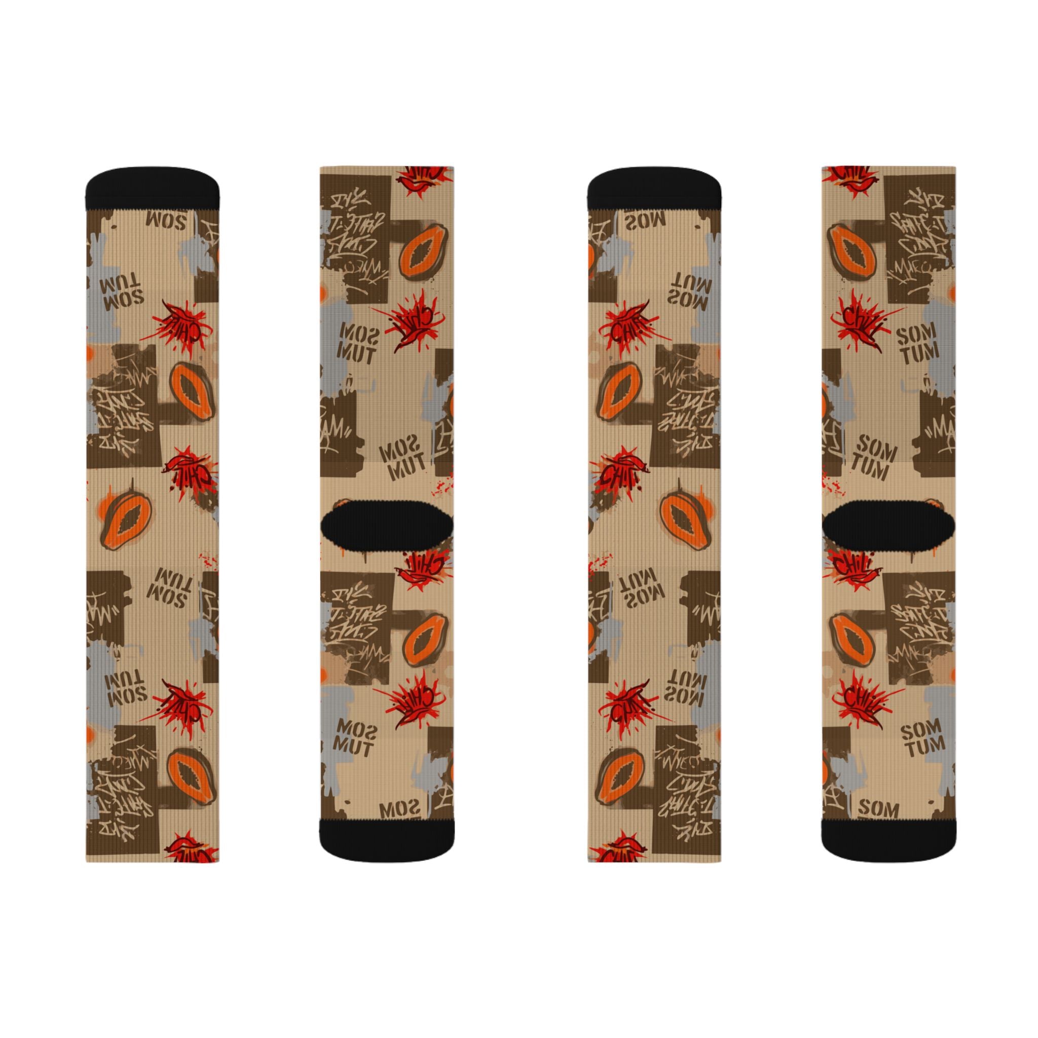 Nike SB Dunk Low Som Tum Canvas and Parachute Beige matching Crew Socks | Thai