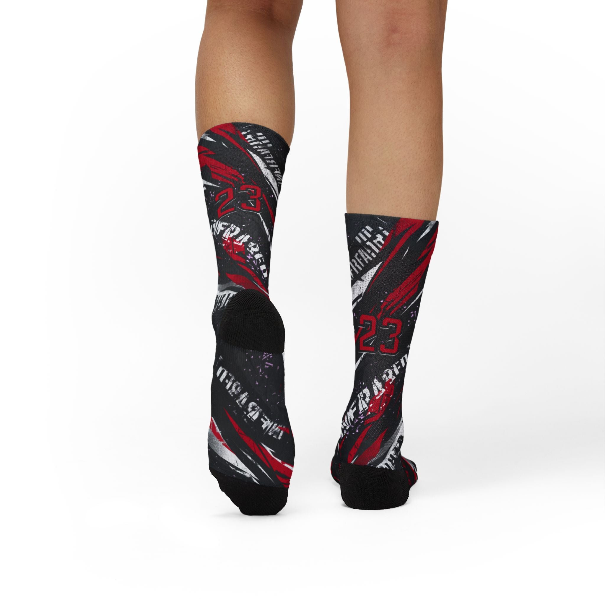 Jordan 6 Retro Reverse Infrared Salesman matching Crew Socks | Statement Basketball Socks Streetwear