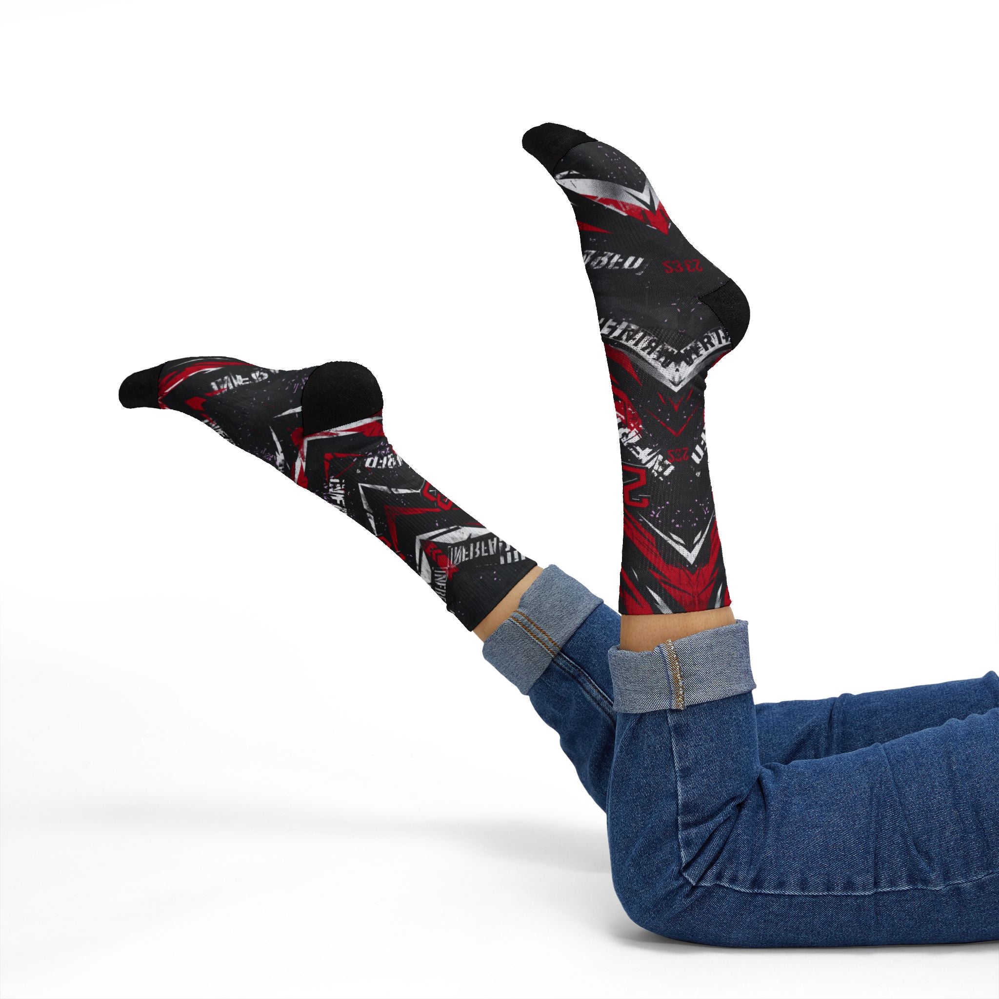 Jordan 6 Retro Reverse Infrared Salesman matching Crew Socks | Statement Basketball Socks Streetwear