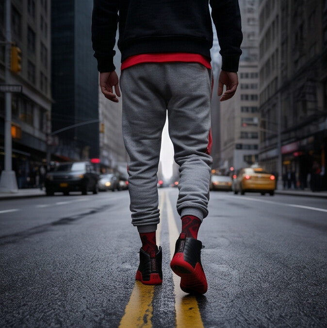 Matching Socks for Jordan 12 Retro Flu Game 2016 Inspired Design