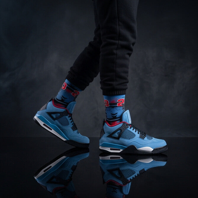 Matching Socks for Travis Scott x Jordan 4 Retro Cactus Jack Inspired Design