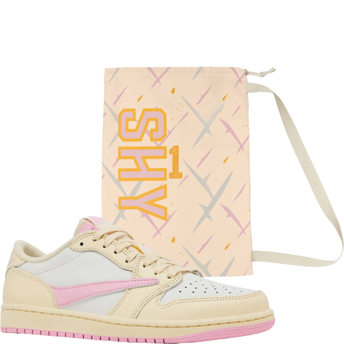 Travis Scott x Jordan 1 Shy Pink inspired sneaker travel bag - My Matching Socks