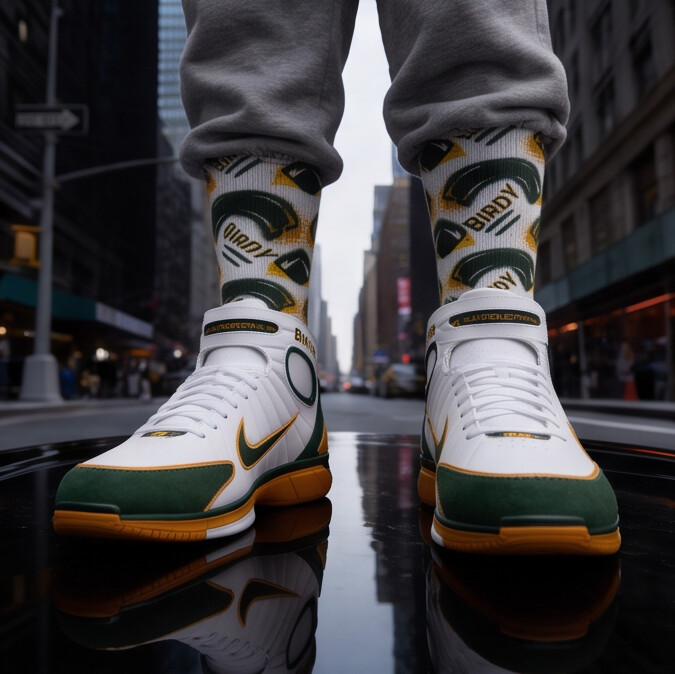 Nike Air Zoom Huarache 2K4 'Sue Bird' Colorway Matching Socks