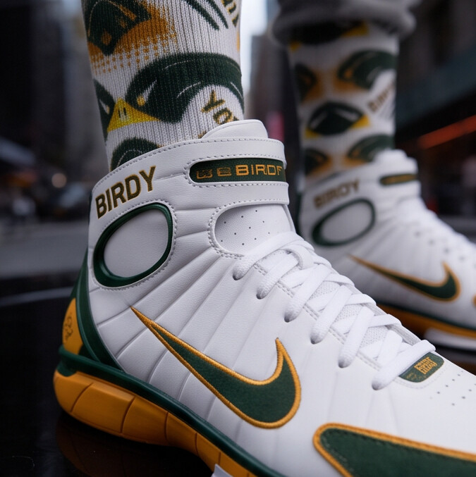 Nike Air Zoom Huarache 2K4 'Sue Bird' Colorway Matching Socks