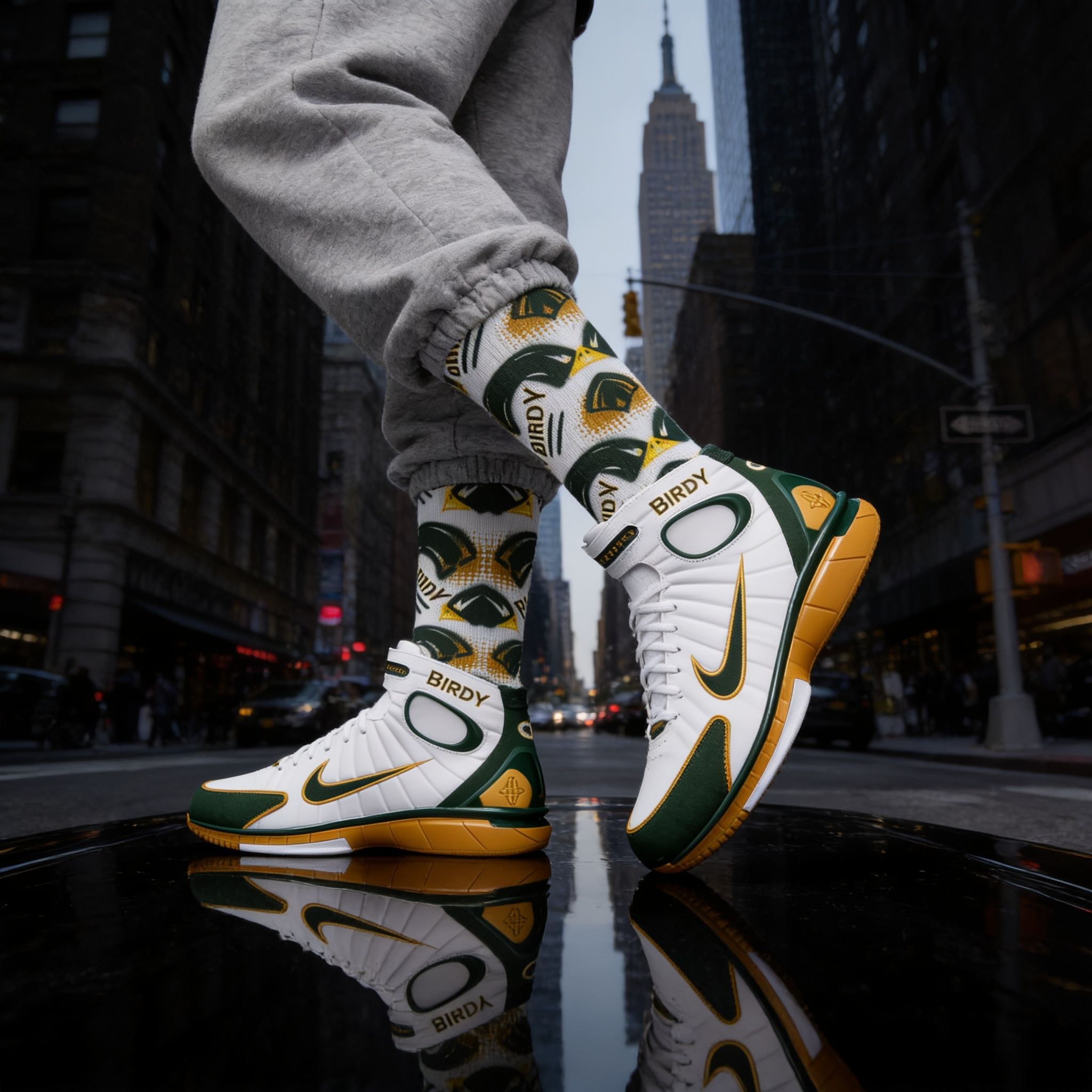 Nike Air Zoom Huarache 2K4 'Sue Bird' Colorway Matching Socks