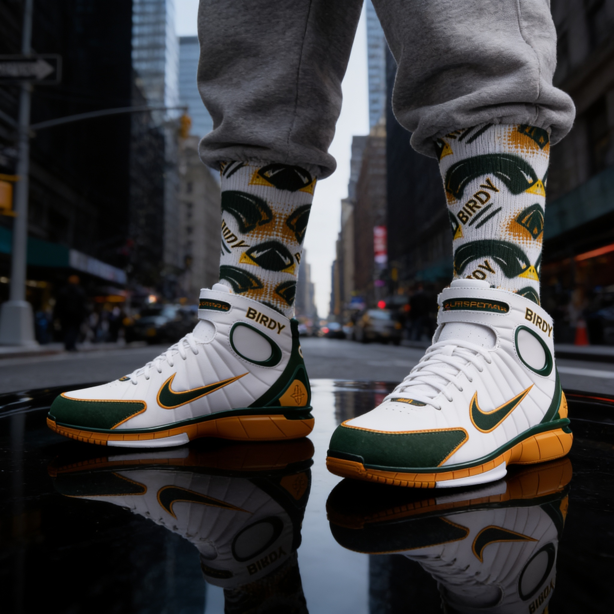 Nike Air Zoom Huarache 2K4 'Sue Bird' Colorway Matching Socks