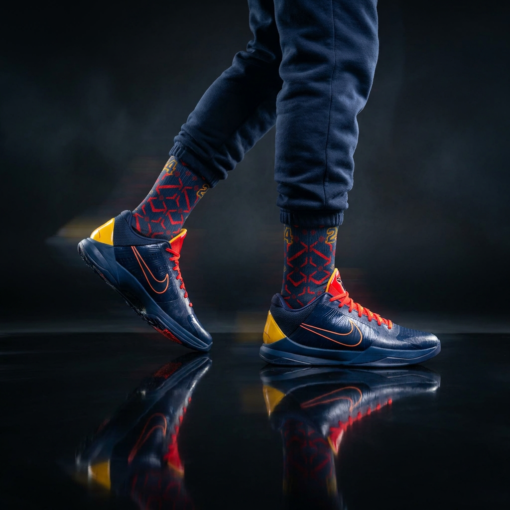 Caitlin Clark Zoom Kobe 5 Protro 'Indiana Fever' Matching Socks
