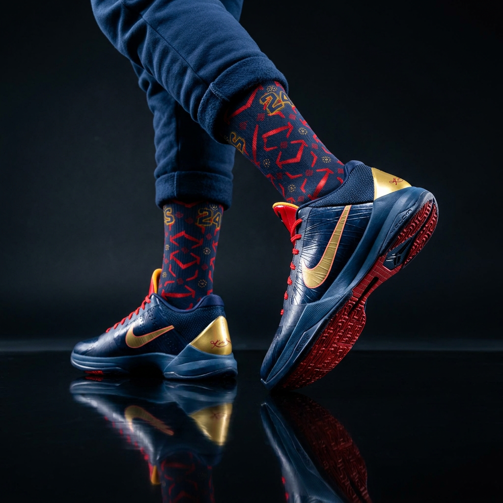 Socks to match Caitlin Clark Zoom Kobe 5 Protro 'Indiana Fever'