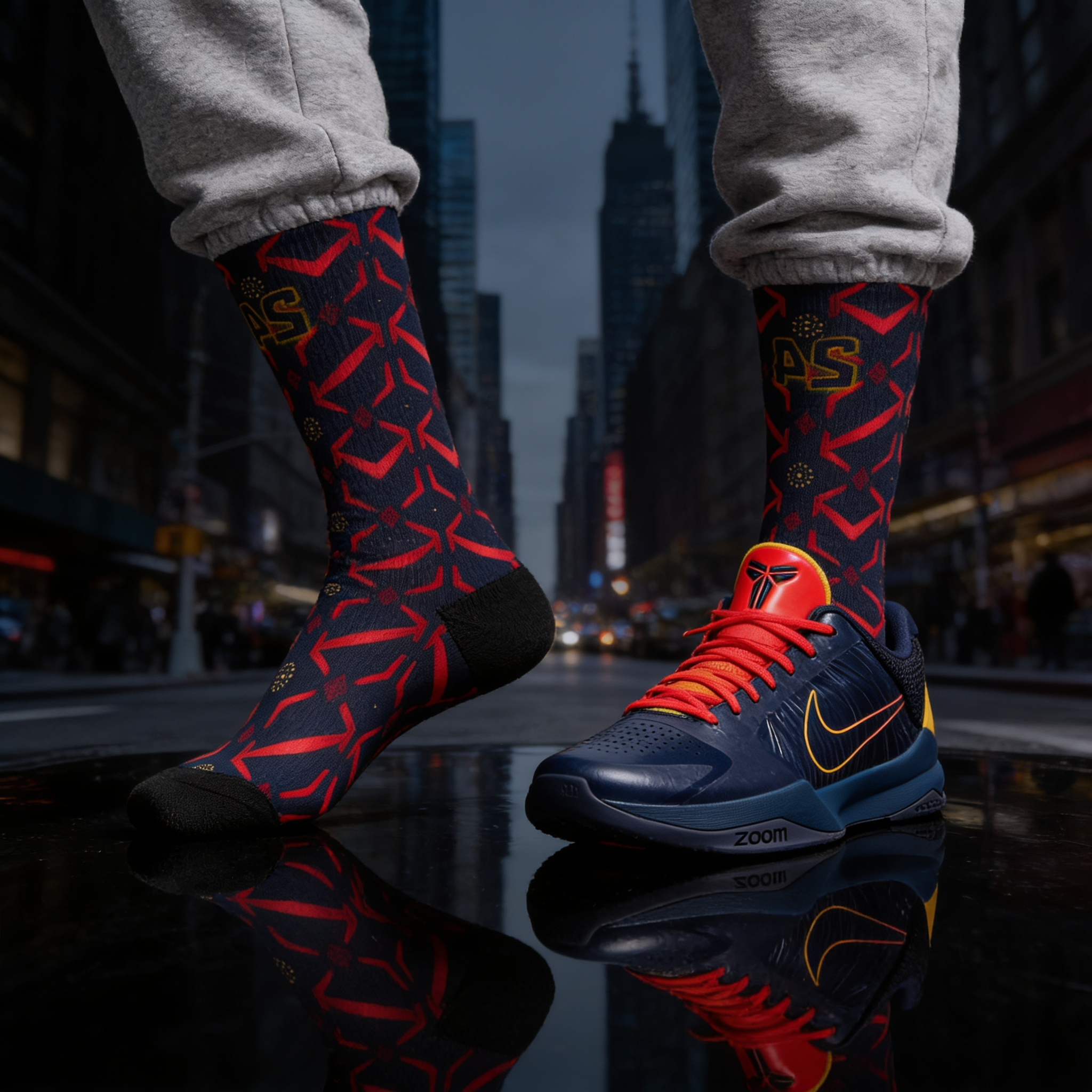 Caitlin Clark Zoom Kobe 5 Protro 'Indiana Fever' Matching Socks