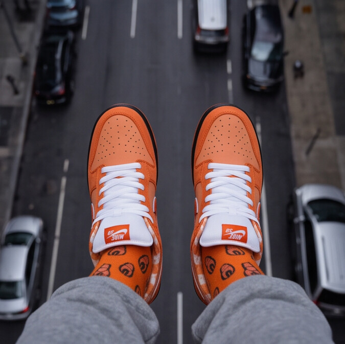Concepts Dunk Low SB 'Orange Lobster' Matching Socks