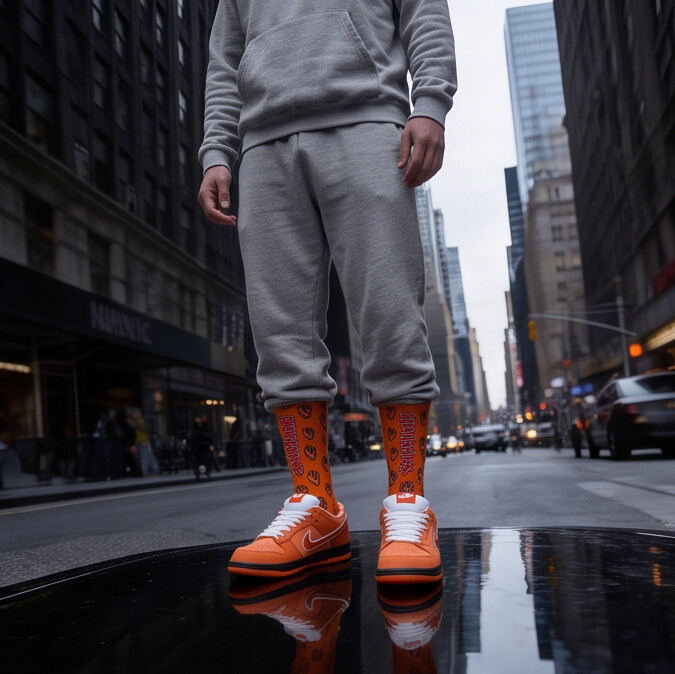 Concepts Dunk Low SB 'Orange Lobster' Matching Socks