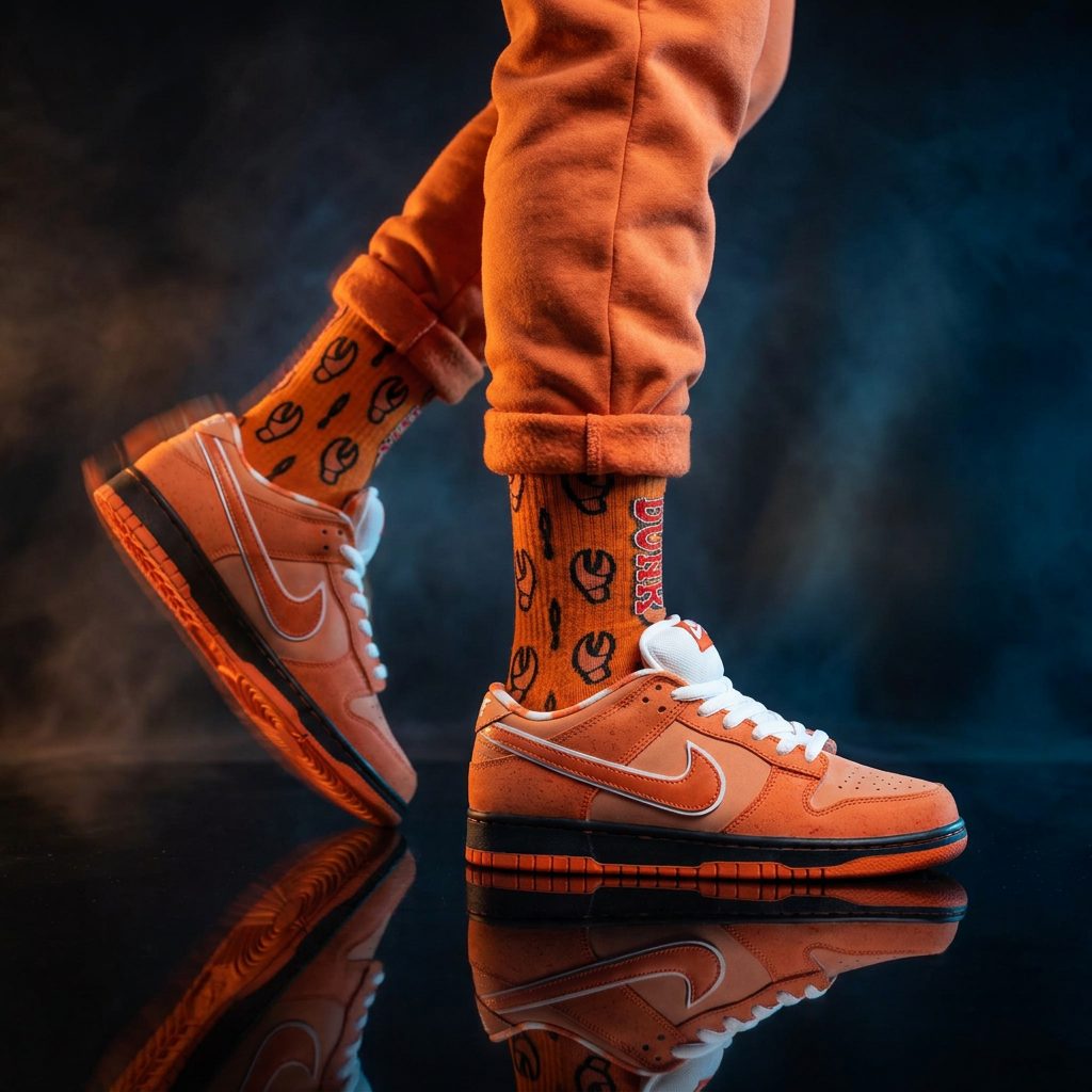 Concepts Dunk Low SB 'Orange Lobster' Matching Socks