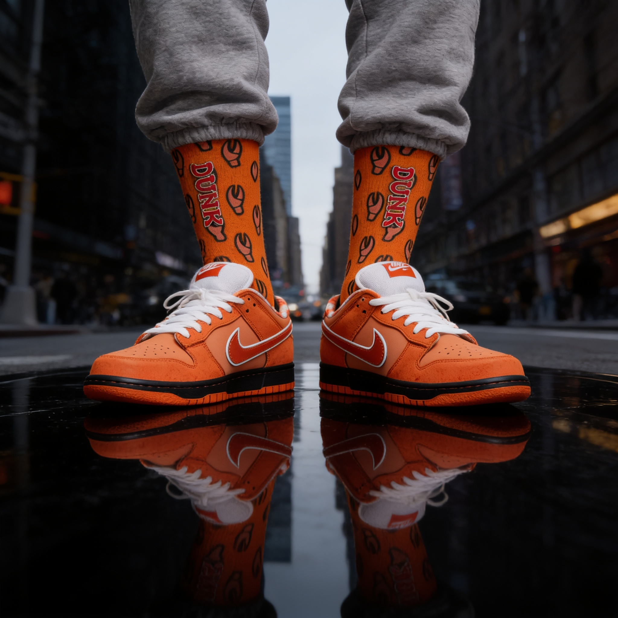 Concepts Dunk Low SB 'Orange Lobster' Matching Socks