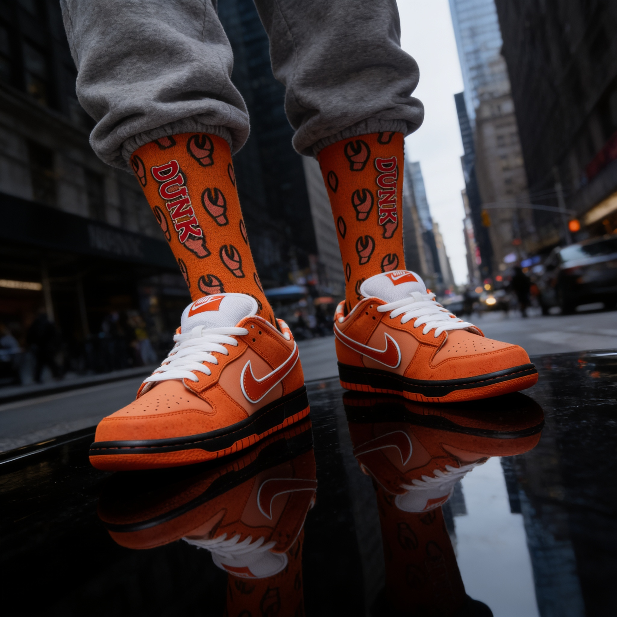 Concepts Dunk Low SB 'Orange Lobster' Matching Socks