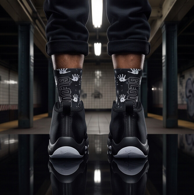Air Zoom Flight The Glove OG 'Black White' 2026 Matching Socks