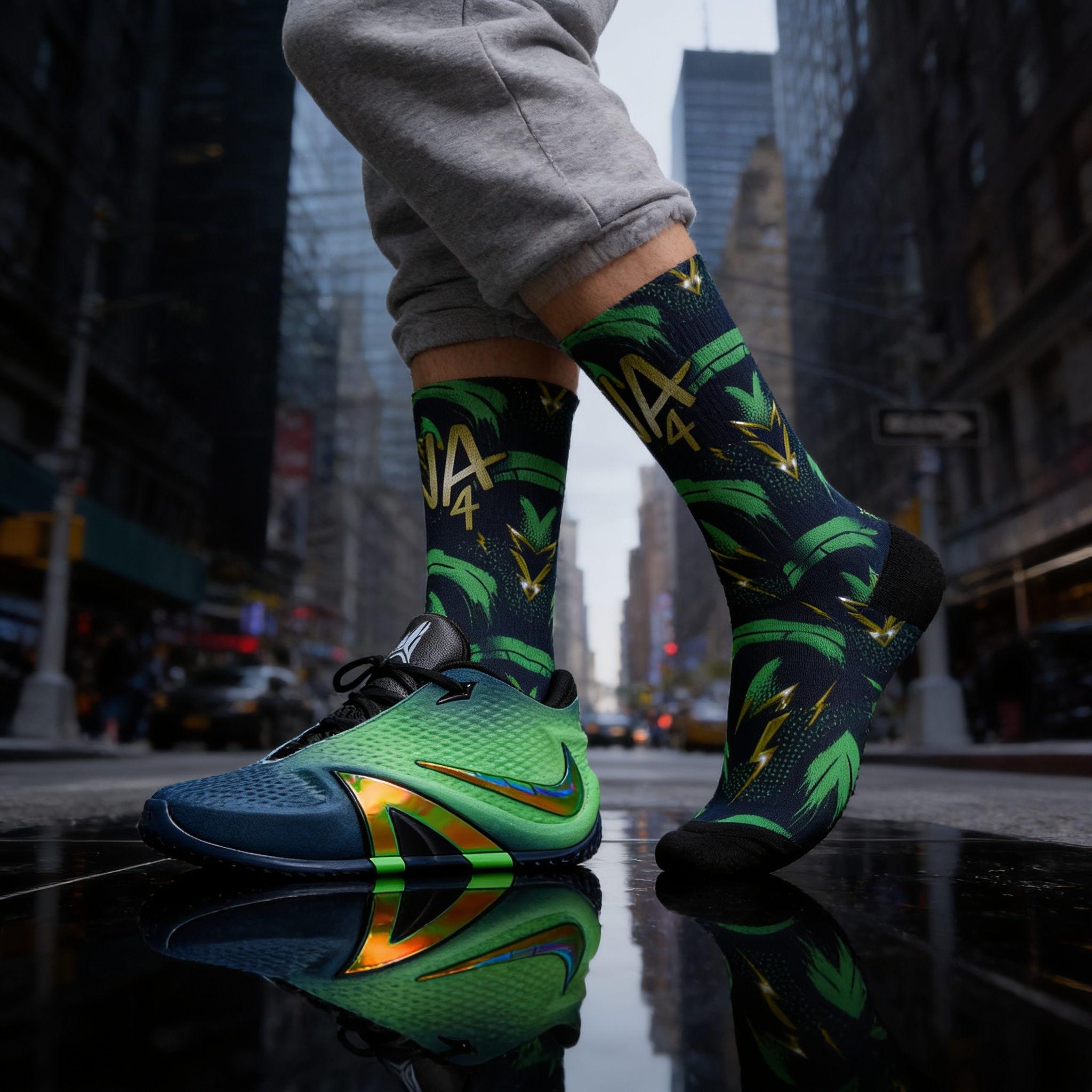 Nike Ja 4 'Nightmare' Matching Socks