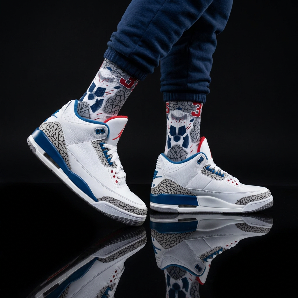 Nike Air Jordan 3 'True Blue' 2026 Matching Socks