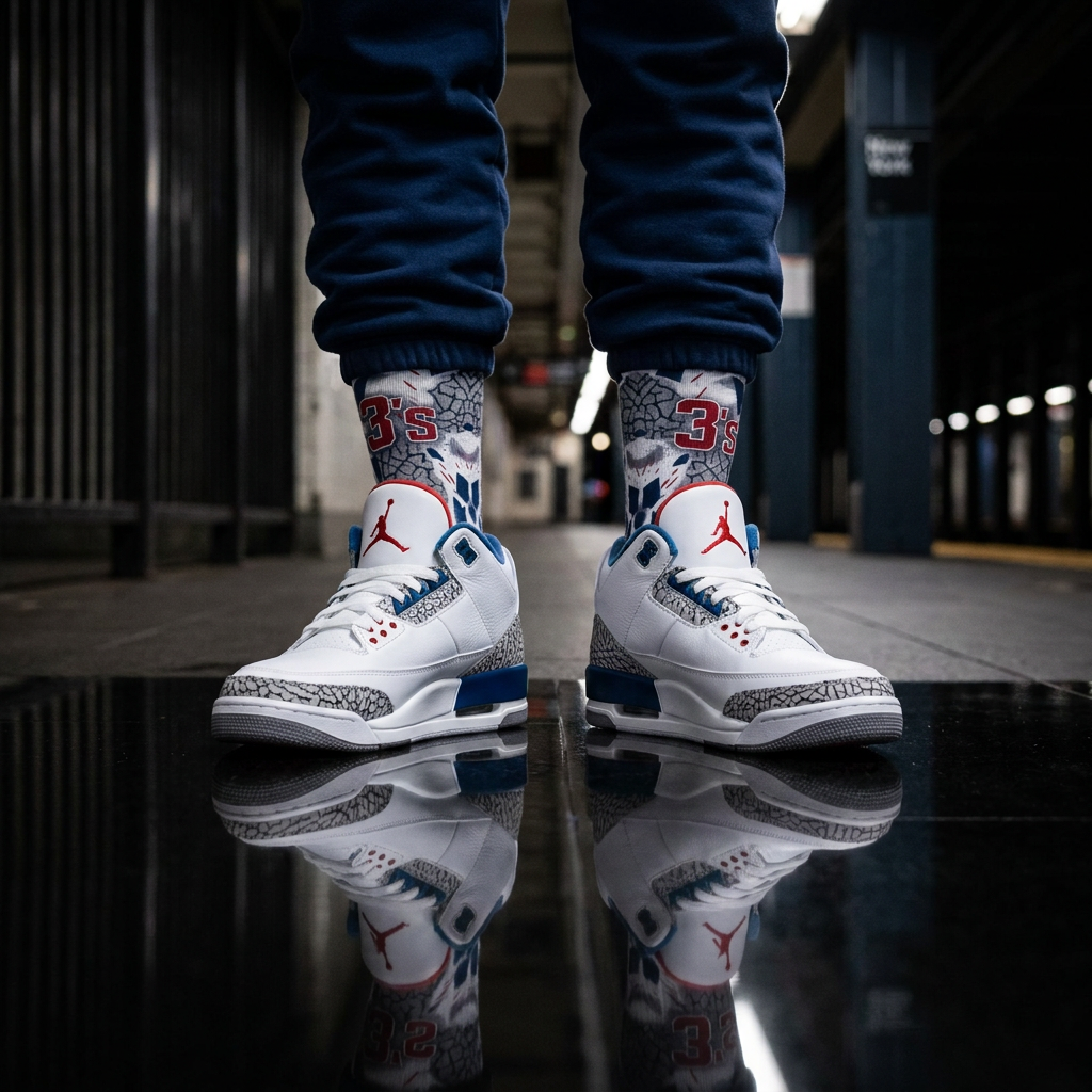 Nike Air Jordan 3 'True Blue' 2026 Matching Socks