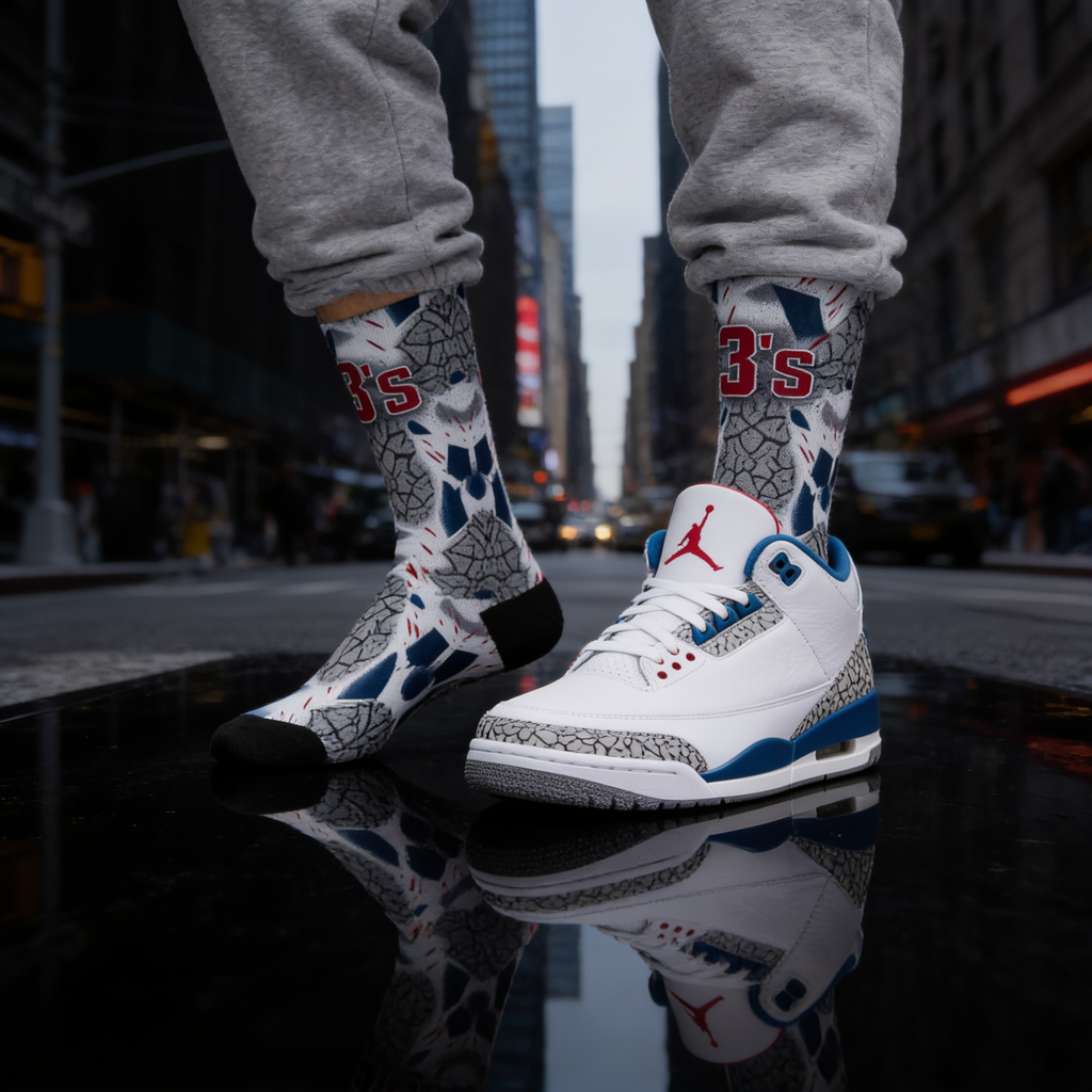 Nike Air Jordan 3 'True Blue' 2026 Matching Socks