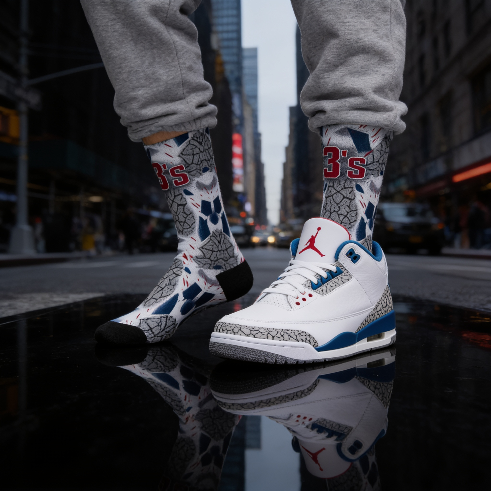 Nike Air Jordan 3 'True Blue' 2026 Matching Socks