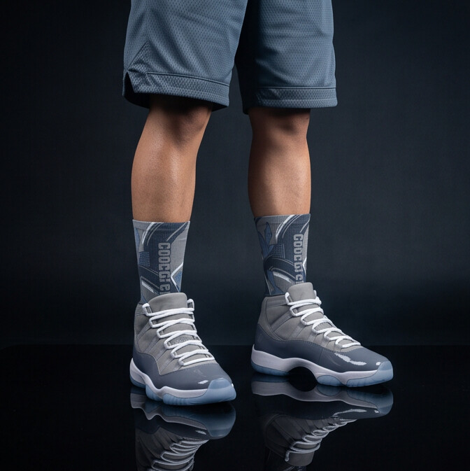 Nike Air Jordan 11 Retro 'Cool Grey' 2021 Matching Socks