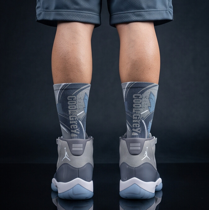 Nike Air Jordan 11 Retro 'Cool Grey' 2021 Matching Socks