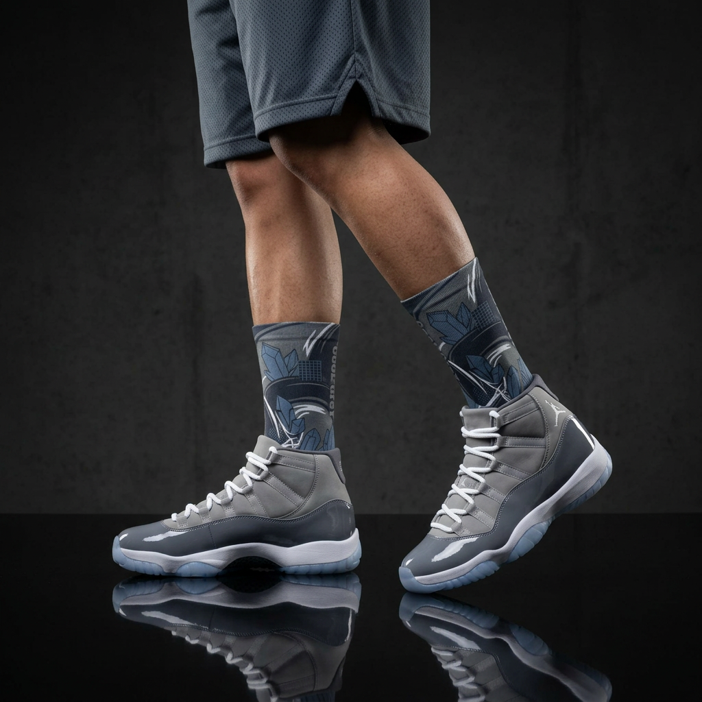 Nike Air Jordan 11 Retro 'Cool Grey' 2021 Matching Socks