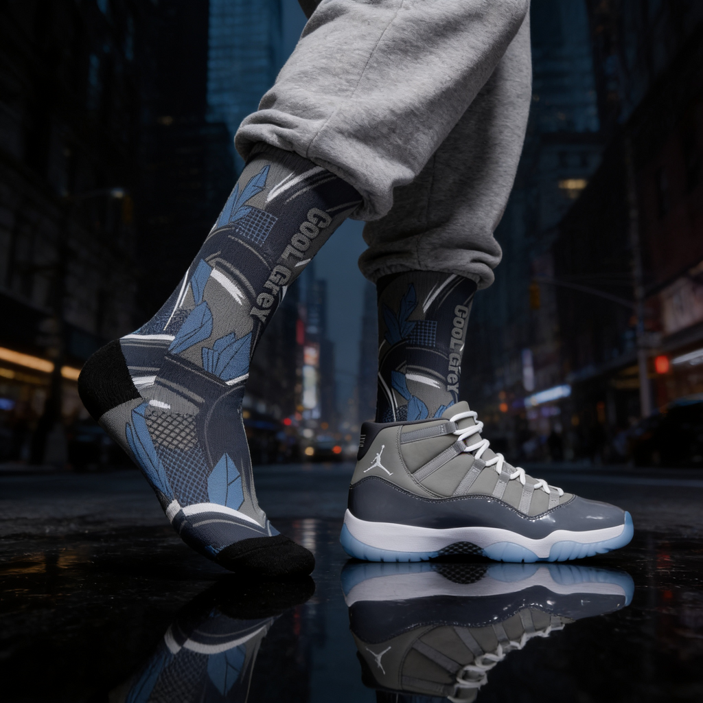Nike Air Jordan 11 Retro 'Cool Grey' 2021 Matching Socks