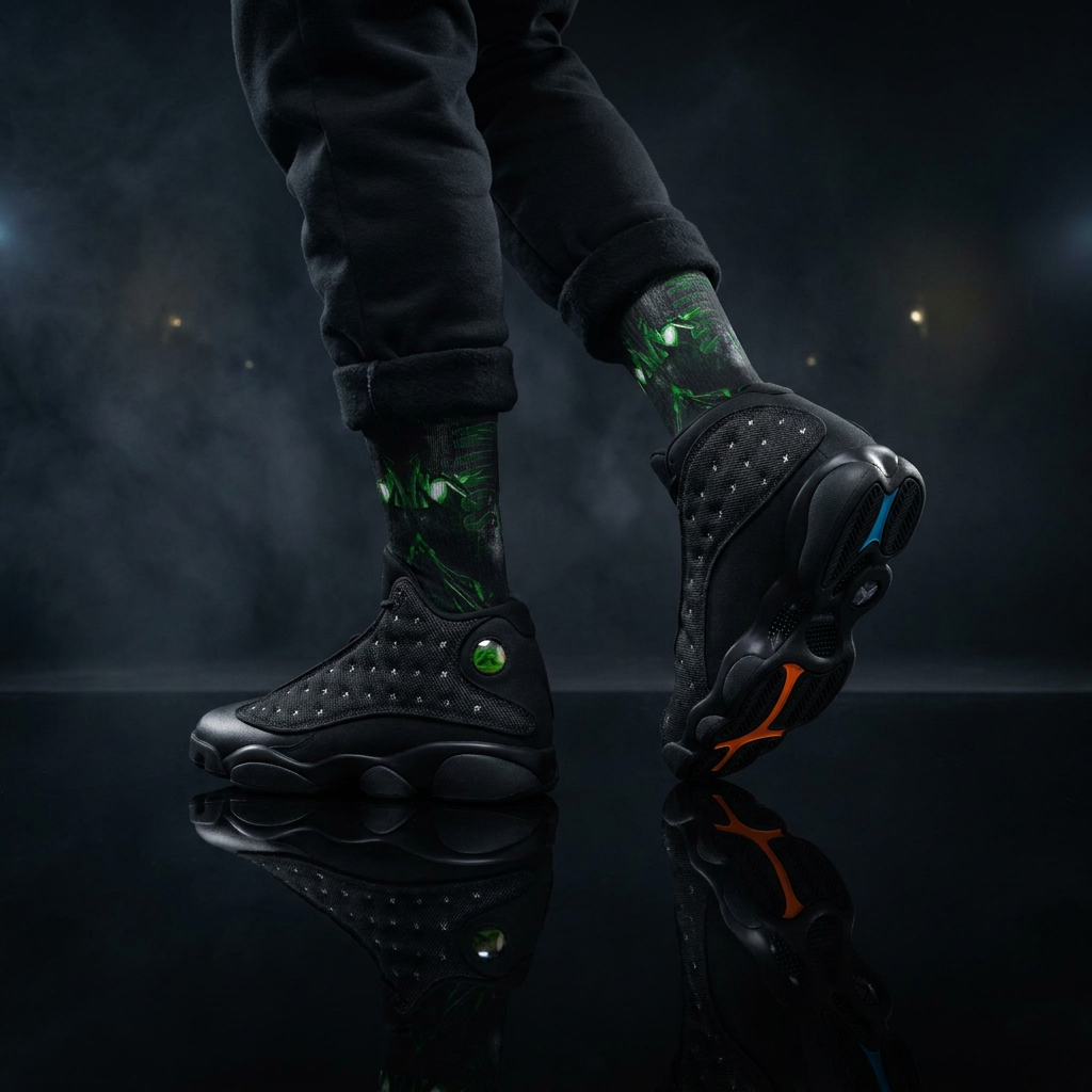 Socks to match Jordan 13 'Wings'