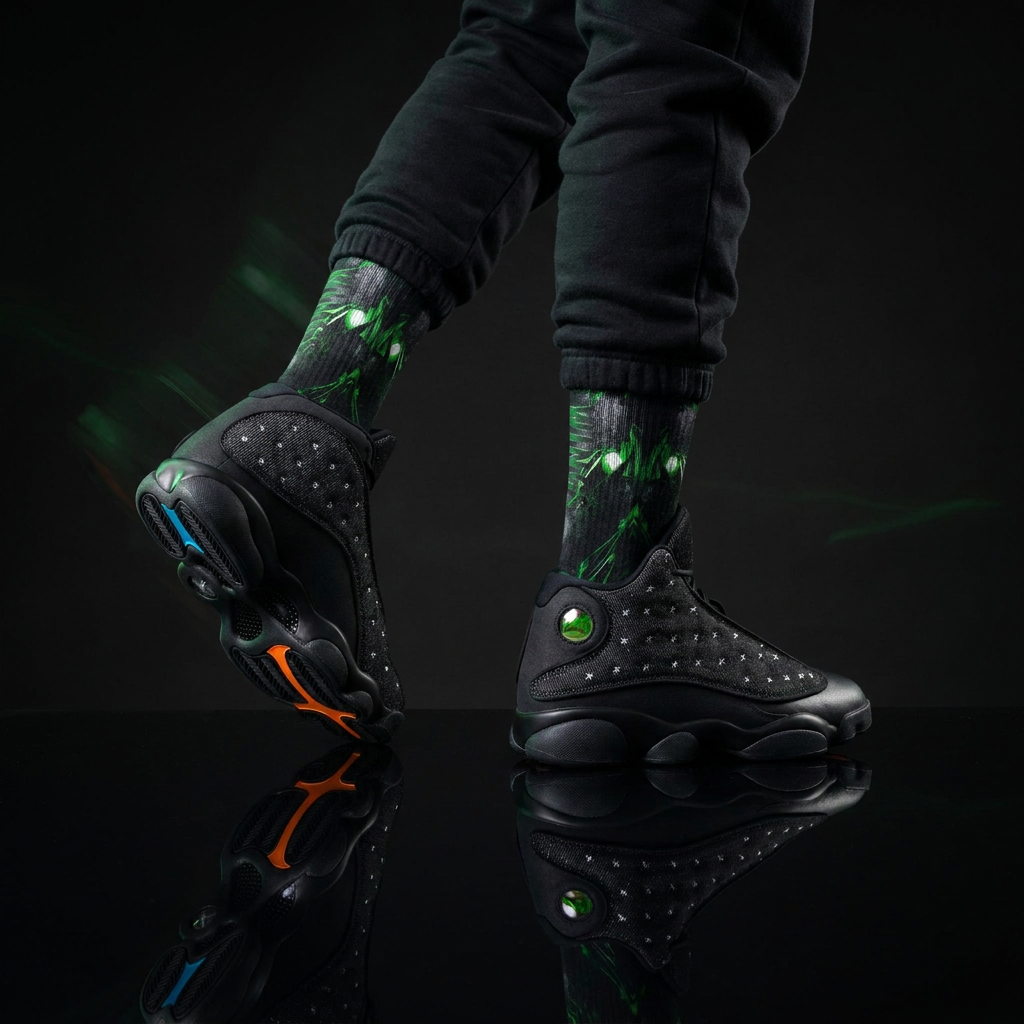 Socks to match Jordan 13 'Wings'
