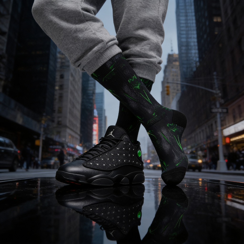 Socks to match Jordan 13 'Wings'