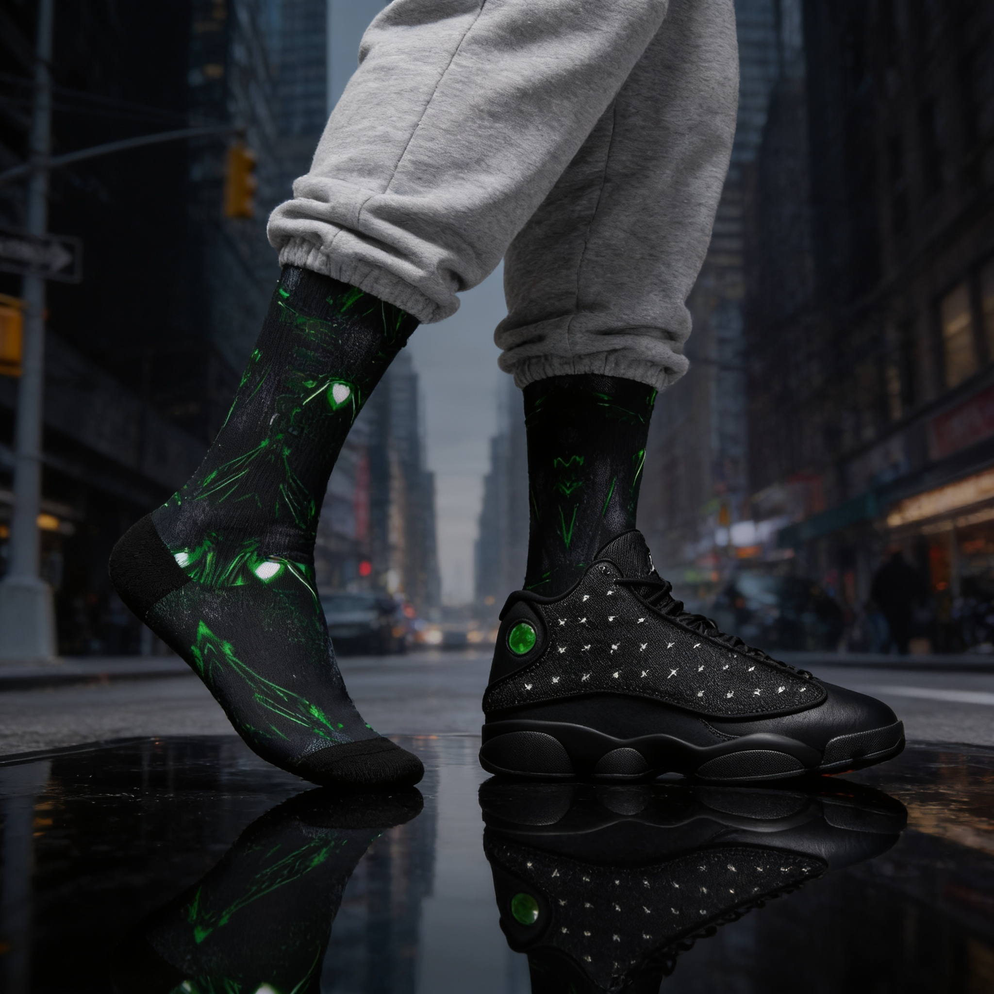 Socks to match Jordan 13 'Wings'